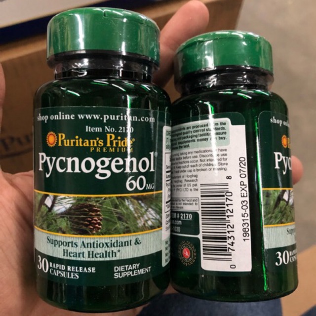 Puritan Pride Pycnogenol 60 mg 30 เม็ด