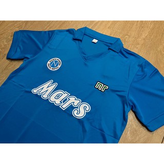 เสื้อทีมนาโปลี ย้อนยุคมาราโดน่า 1988-1989 (หน้าอก Mars ขาว )