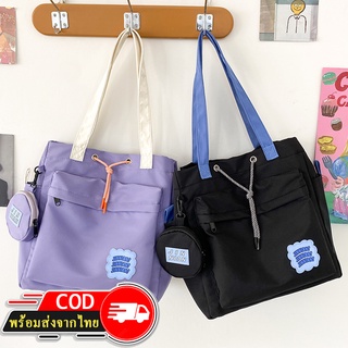 ROOTOTE(R1808) กระเป๋าผ้าไนล่อนJINNIAN*แถมที่ห้อยเป๋าใส่เหรียญ*