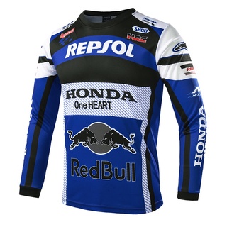 เสื้อแจ็กเก็ตแขนยาว ลาย Honda Motor Cycling Jersey Riding Clothing Jerseys สําหรับผู้ชาย เหมาะกับการขี่จักรยานยนต์ เล่นกีฬา 1 ขนาด