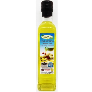 Paulfood Cold Press Peanut Oil 250ml.น้ำมันถั่วลิสงวิธีธรรมชาติ ส่วนผสมปรุงอาหาร วัตถุดิบ