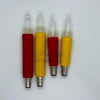 หลอดเทียนไฟฟ้า หลอดอะไหล่เชิงเทียน ขั้ว B15 แบบสั้น ยาว เต้น มีลายมังกรเต้น LED มี 2 สี เหลือง แดง