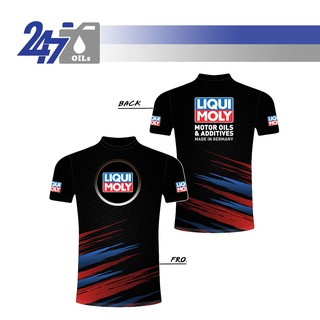 LIQUI MOLY เสื้อยืดคอกลมเยอรมัน ( ดำ-แดง ) ขนาดฟรีไซส์ ( 1 ตัว )