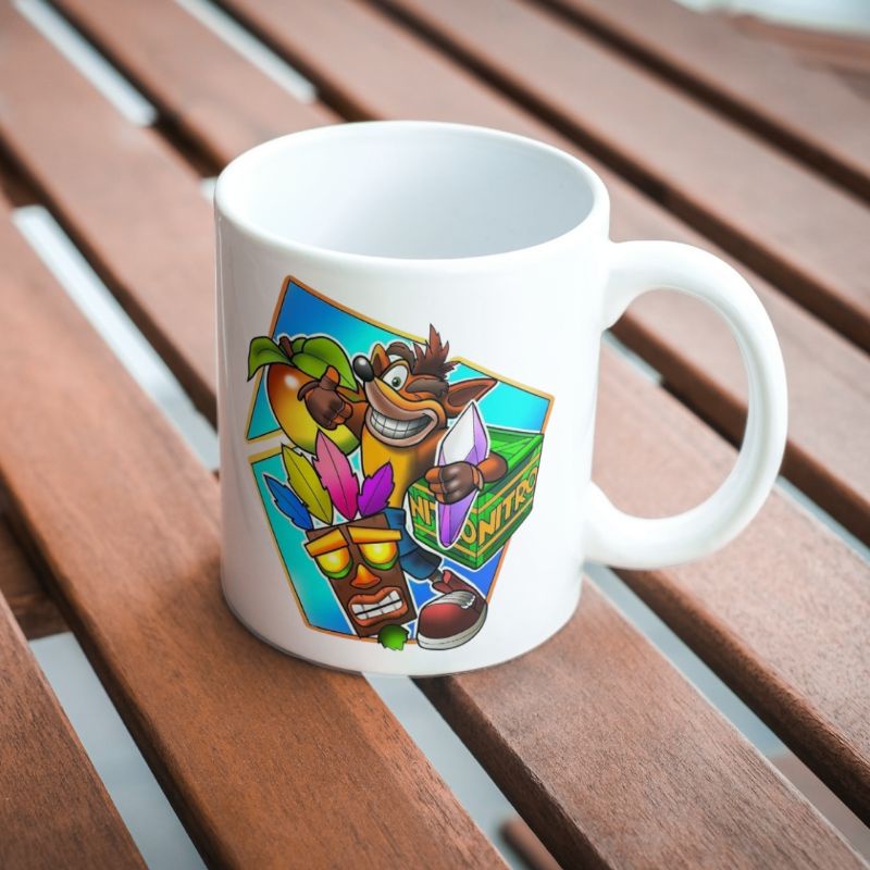 แก้วธีมเกม Crash Bandicoot