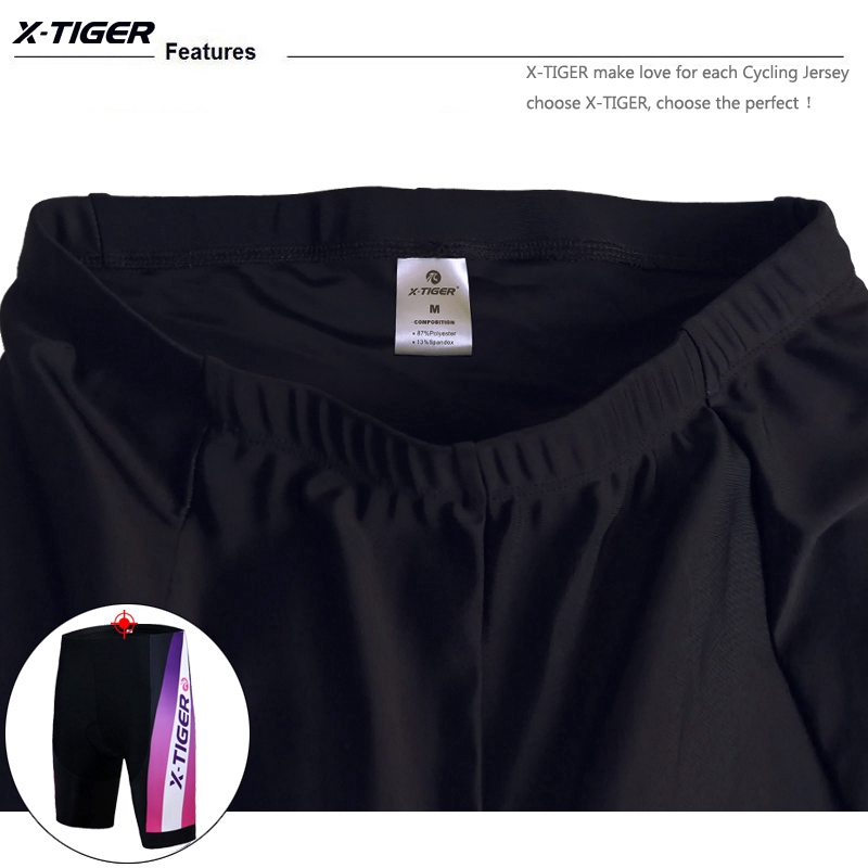 X-tiger กางเกงขาสั้นปั่นจักรยานเสือภูเขา แบบ 5D กันกระแทกได้ดี สำหรับผู้หญิง — صورة 4