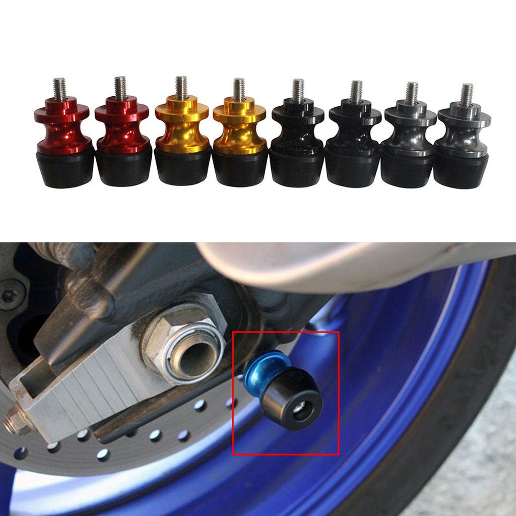 ปรับโฉม&M6 Swingarm Stand Motorcycle Stand Paddock 6MM Sliders Spools