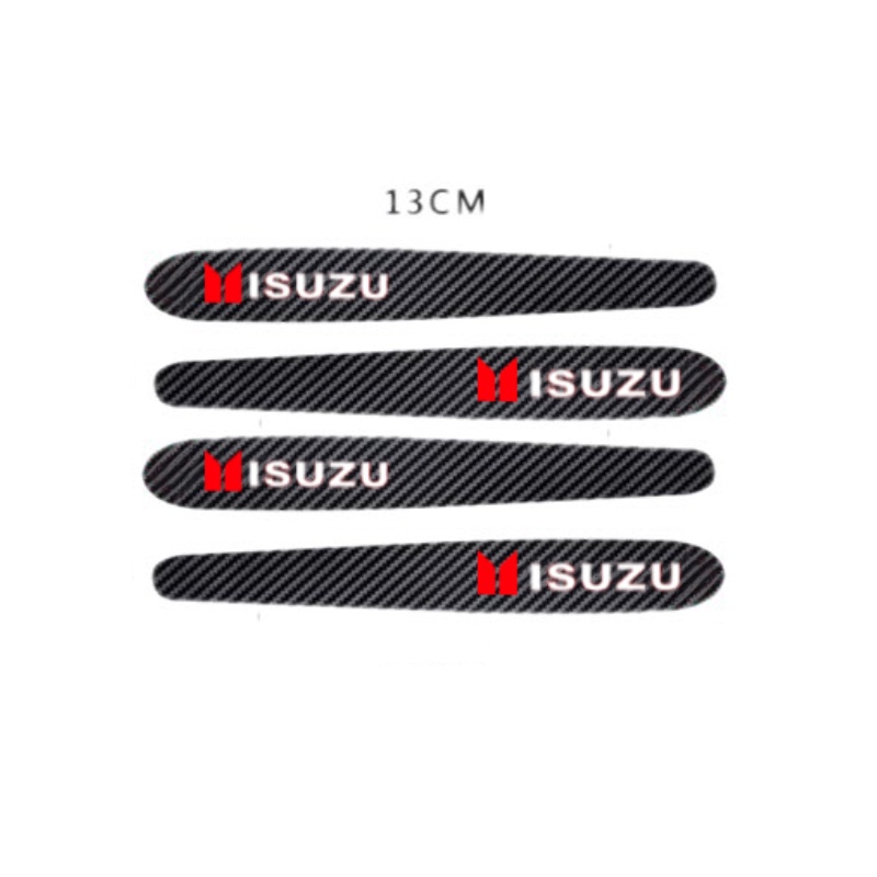Isuzu 8 ชิ้น บติดมือจับประตูรถยนต์ ป้องกันรอยขีดข่วน สติกเกอร์คาร์บอนไฟเบอร์ สำหรั Panther Elf Traga Dmax Mux Trooper Crosswind Panther Sportivo Nmr71 MU7 TFR - รูปที่ 4