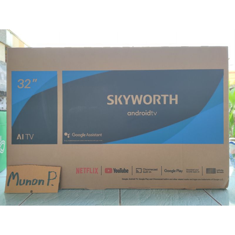 SKYWORTH SAMRT TV LED ANDROID 9  32 นิ้ว รุ่น 32TB7050 รองรับ Youtube Netflix Disney+