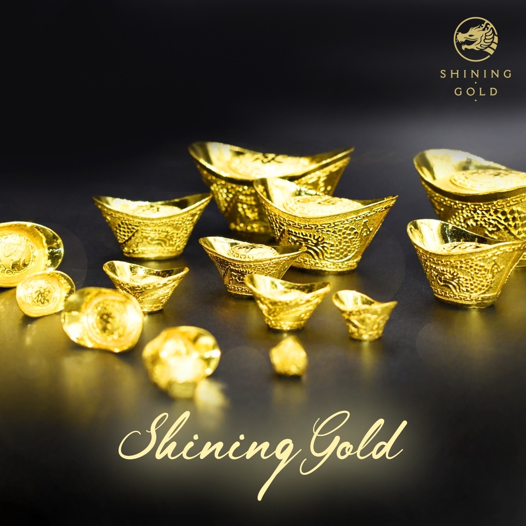 Platinum & K Gold 5000 บาท SHINING GOLD กิมตุ้งทองคำ 96.5% ฮก ลก ซิ่ว  น้ำหนัก 1.9 กรัม / 1 สลึง / 2 สลึง Fashion Accessories