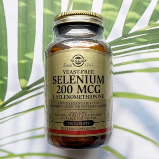 ซีลีเนียม Selenium Yeast-Free 200 mcg 250 Tablets (Solgar®) Supports Immune System Health