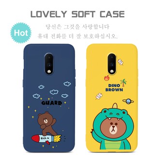 เคสมือถือสำหรับ OnePlus 8 7T 7 6T 6 Pro 7TPro 7Pro Case หมีสีน้ำตาล Cute Soft Casing