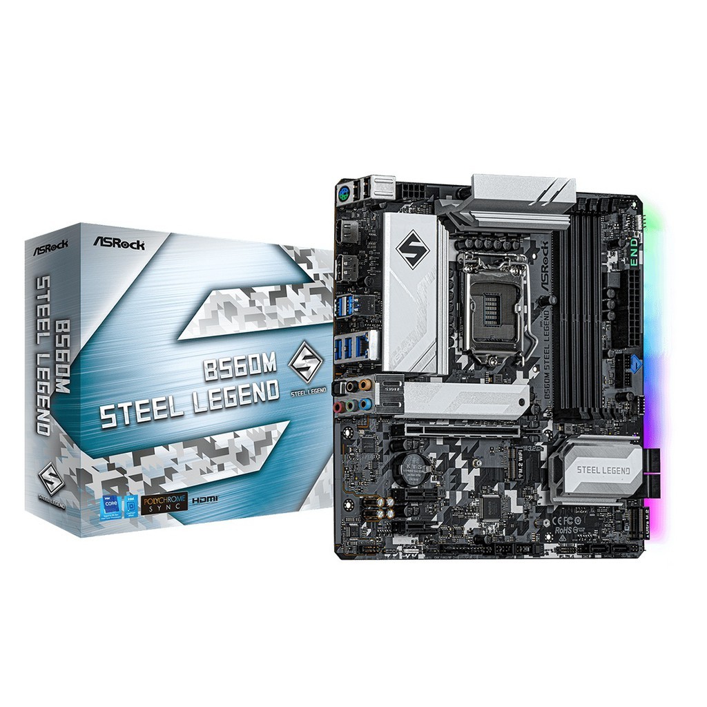 MAINBOARD (intel LGA 1200) ASROCK B560M STEEL LEGEND ประกัน 3 ปี ของใหม่