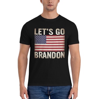 เสื้อยืดแขนสั้น พิมพ์ลายคําคม Lets Go Brandon น่ารัก สําหรับผู้ชาย ไซซ์ 3XL 4XL