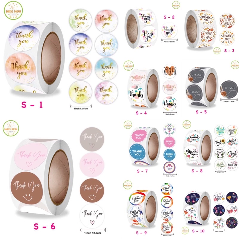 📍สติ๊กเกอร์ thank you Set 1