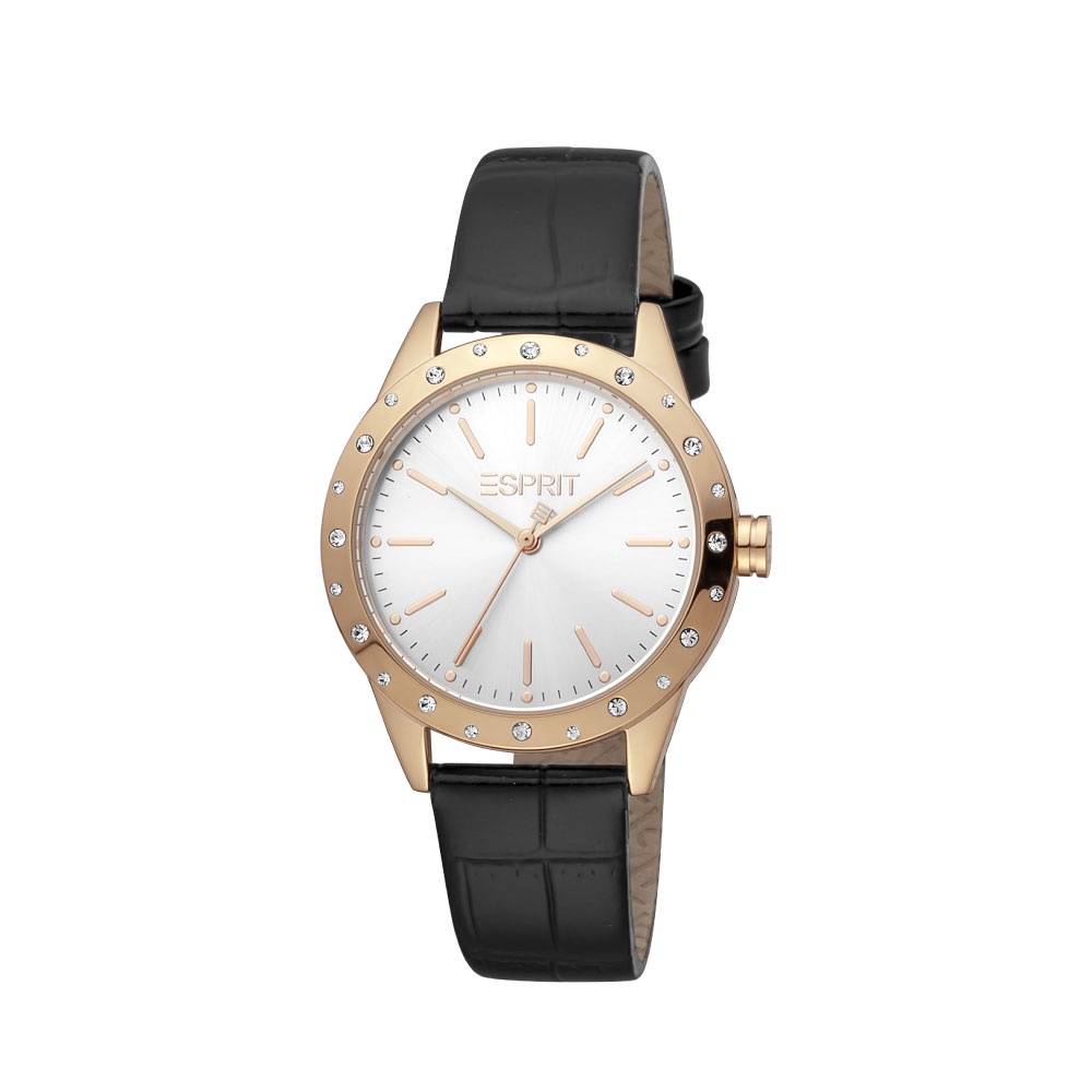 (ของแท้ประกันช้อป) Esprit นาฬิกาข้อมือผู้หญิงสายหนัง รุ่น ES1L302L0035 สีดำ นาฬิกาข้อมือ
