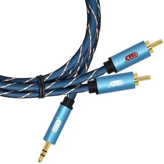 ERTK RCA TO AUX สายแปลง RCA 2 หัวเป็น AUX 3.5mm