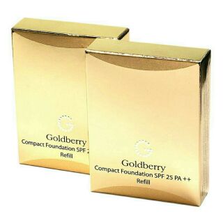 Goldberry Compact Foundation SPF25 PA++ชนิดเติม (แพ็ค2ชิ้น) No.01 ผิวขาว (รีฟิว)