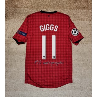 เสื้อเหย้าของแท้มือ2 Original Manchester United 2012/2013 UCL ชื่อเบอร์ Ryan Giggs