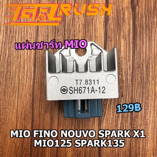 แผ่นชาร์ท Mio Fino Nouvo Spark X1 Mio125 Spark135 (รถรุ่นคาร์บู) แผ่นชาร์ต แผ่นชาร์จฟีโน่ แผ่นชาร์จมีโอ  แผ่นชาร์จมีโอ12