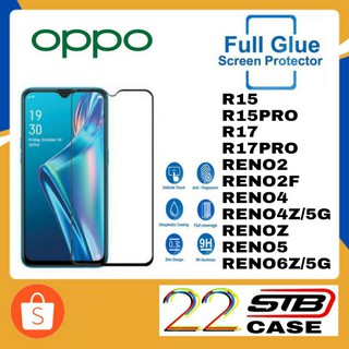 ฟิล์มกระจก เต็มจอ OPPO R15 R15Pro R17 R17Pro Reno2 Reno2F RenoZ Reno4 Reno4Z Reno5 Reno6 6Z 6Pro Reno7 7Z Reno8 8Z