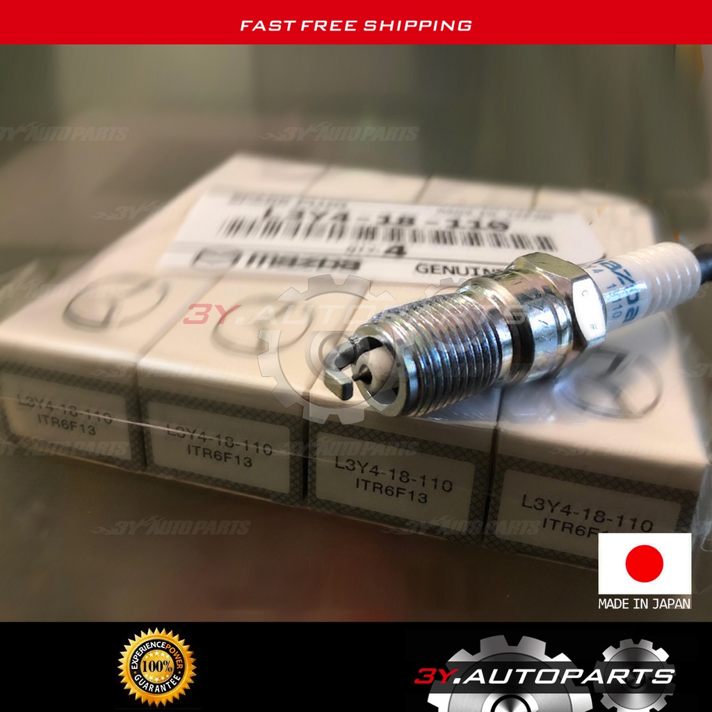 MAZDA L3Y4-18-110 ITR6F13 (4 ชิ้น) IRIDIUM SPARK PLUG สําหรับ MAZDA3