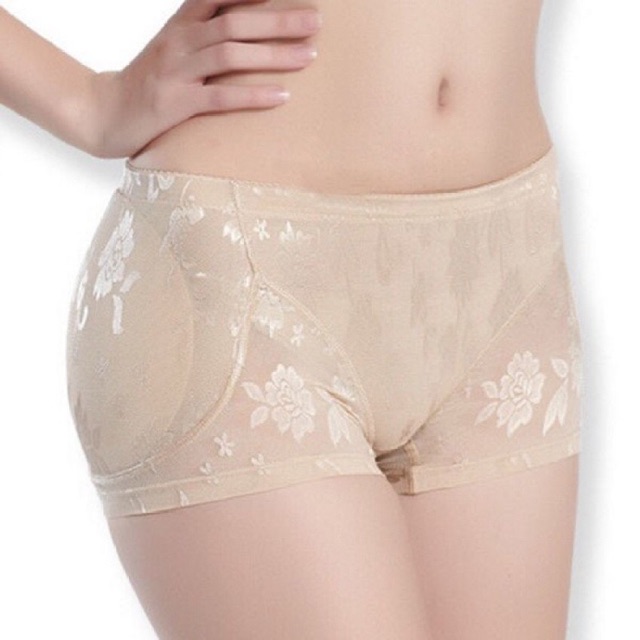 [พร้อมส่ง]กางเกงเสริมสะโพก+ก้น เอวสูง เนื้อผ้าลูกไม้  Size:M-4xl #1068
