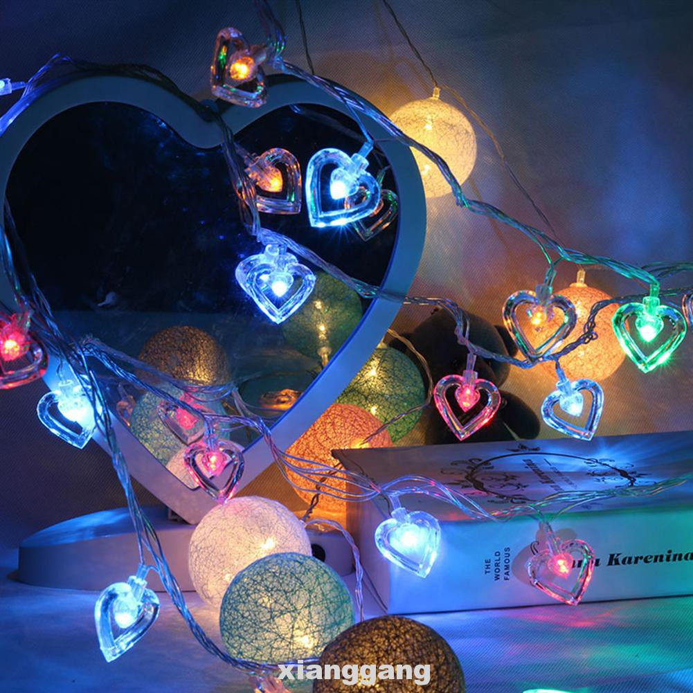 Fairy Garden Garland Gift Home Decor Love Heart Party Window String ...