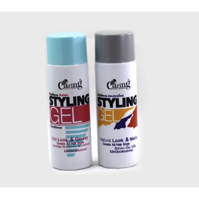 (หมดอายุ2026 Caring styling gel แคริ่งสไตล์ลิ่งเจล เจลแต่งผม น้ำมันจับลอน 245ml