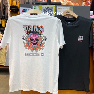 ผ้าฝ้ายคอกลมVans Vance Skull Earth เสื้อยืดแขนสั้นลําลอง ผ้าฝ้าย ทรงหลวม พิมพ์ลาย สําหรับผู้ชาย และผู้หญิง VN0A4UTSWHTfr