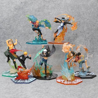 One Piece Zoro Luffy Ace Sanji Nico Robin Shanks Sabo Hancock Action Figure Toys