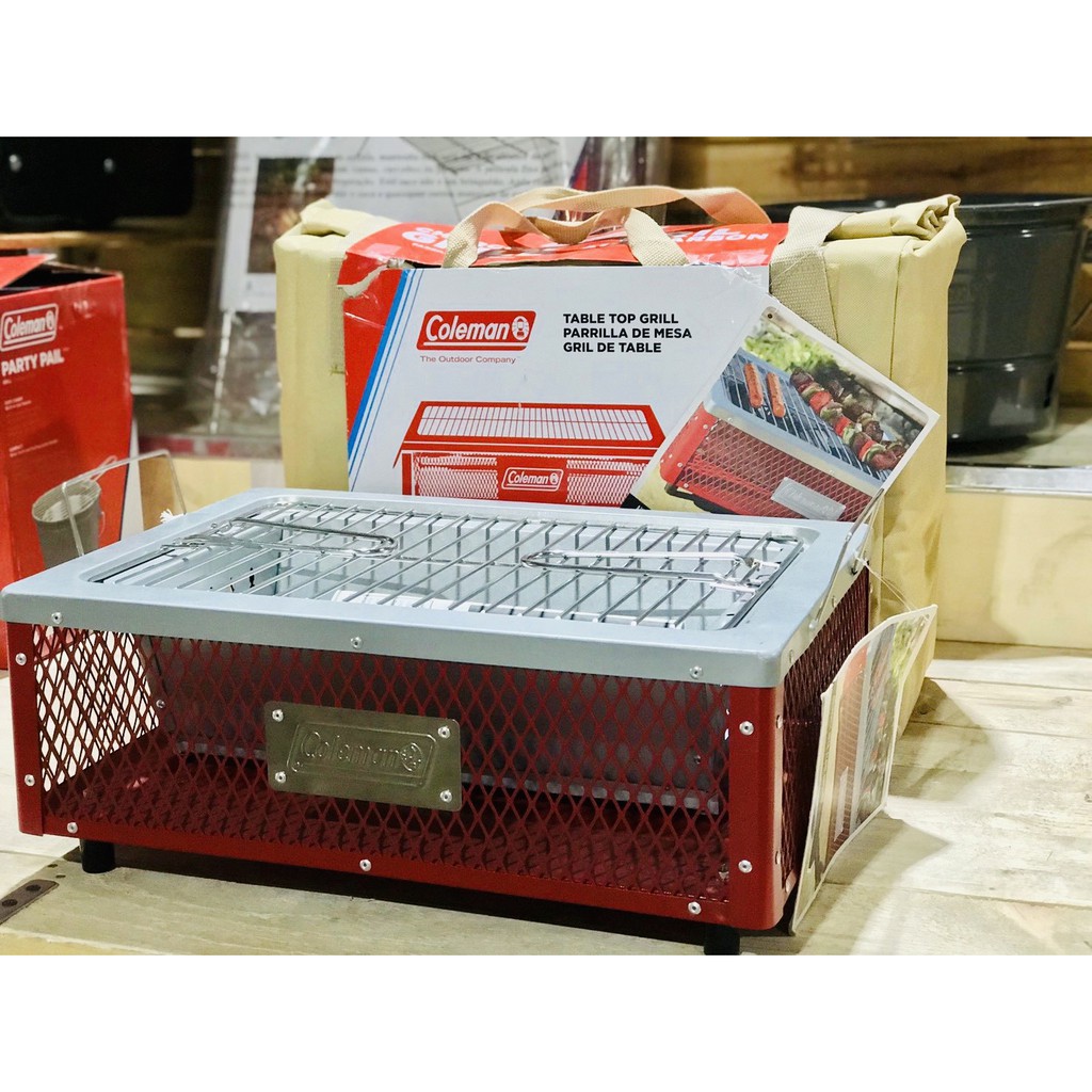 เตาถ่าน Coleman Table Top Charcoal Grill ของใหม่ พร้อมส่ง Shopee Thailand