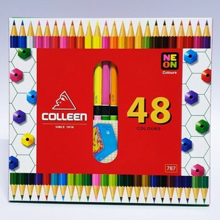 สีไม้ Colleen 48สี 24แท่ง(2หัว)  สีสวย ระบายเรียบเนียน