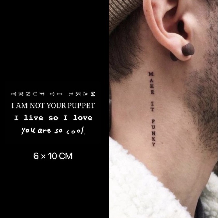Mars Tattooเทคโนโลยีใหม่เมจิก ติดทนนาน 2 สัปดาห์ รอยสักกึ่งถาวร รอยสักชั่วคราว สติ๊กเกอร์รอยสัก รอยสักปลอม คําอ้าง MNF117