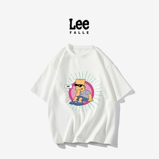 🔥 Leefalle เสื้อคู่รัก พิมพ์ลายการ์ตูน ทรงหลวม สไตล์ญี่ปุ่น 🔥