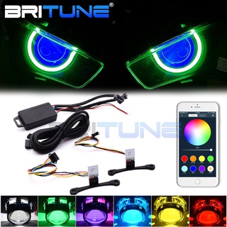 บลูทูธ RGB Demon Eyes LED Devil Eye หลายสีแอพเปิดใช้งานชุดสําหรับ 2.5 WST / 3.0 Hella เลนส์ไฟหน้า Retrofit