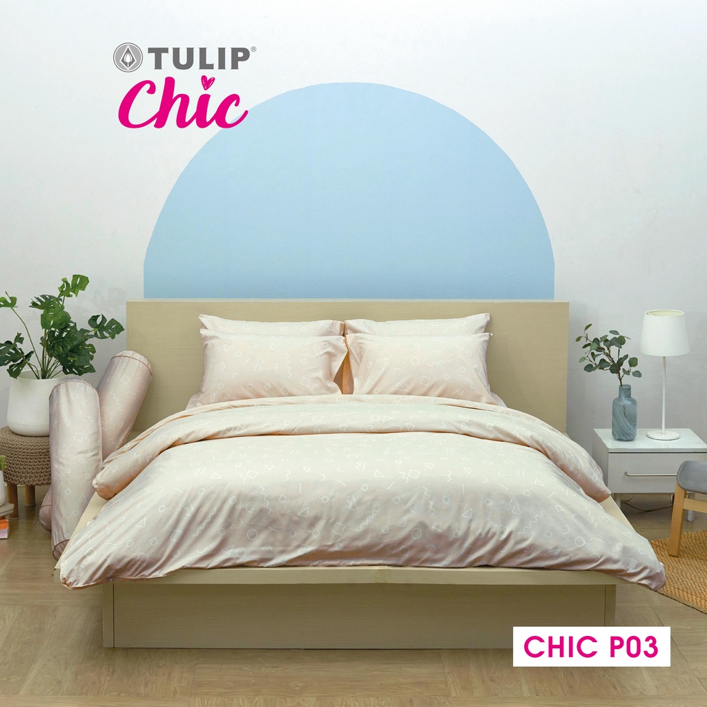 ✆TULIP ชุดเครื่องนอน ผ้าปูที่นอน ผ้าห่มนวม รุ่นTULIP CHIC พิมพ์ลาย CHIC P03  สัมผัสนุ่มสบาย