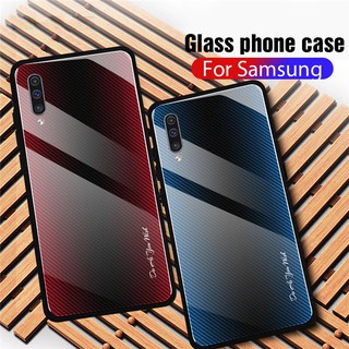 เคสโทรศัพท์แข็งกระจกเคสโทรศัพท์คาร์บอนไฟเบอร์สําหรับ Xiaomi Mi A3 Lite 9T 9 Se tempered glass phone case