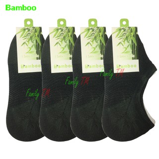 Bamboo ถุงเท้าไผ่ คัชชู ช่วยลดกลิ่นเท้า 21-25 cm. ผ้าบาง หญิง set 6 คู่