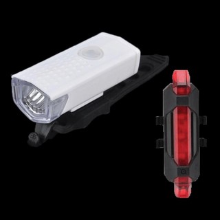 ไฟหน้าจักรยาน RAYPAL 300Lumens + ไฟท้ายจักรยาน RAPIDX (USB)