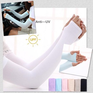 ปอกแขน กันแดด UV แบบสวมนิ้ว ยืดได้เยอะ ระบายอากาศดี นุ่มสบาย…