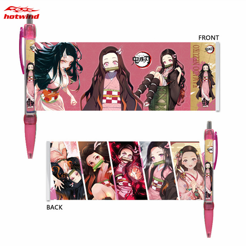 Hw 0 7mm Student Learning Cartoon Ball Point Pen Creative Label Pens Black Signature Pens School Office Stationary 23