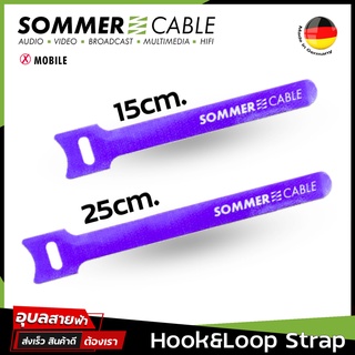 Sommer cable สายรัดอเนกประสงค์ 15-25cm hook &amp; loop strap สายรัด สายสัญญาณเสียง สายรัดของ ตีนตุ๊กแก สายไฟ สายรัดตีนตุ๊กแก