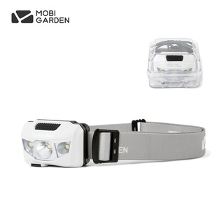 Mobi GARDEN ไฟฉายสวมศีรษะ LED ชาร์จ USB กันน้ํา สําหรับตั้งแคมป์ ขี่จักรยาน กลางแจ้ง เดินทาง