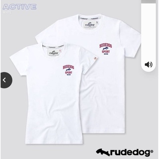 Rudedog แขนสั้นชาย/หญิง รุ่น Active ขาว (ราคาต่อตัว)