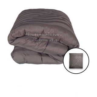 Suraphon : ผ้าห่มนวม สีพื้นลายริ้ว ขนาด 5 ฟุต 6 ฟุต (Blanket 5F 6F)