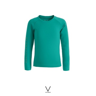 V ACTIVEWEAR KIDS COLLECTION  GREEN RASH GUARD SS2022 ชุดว่ายน้ำเด็ก แขนยาวสีเขียว  ผ้าหนา กัน UV UPF 50+