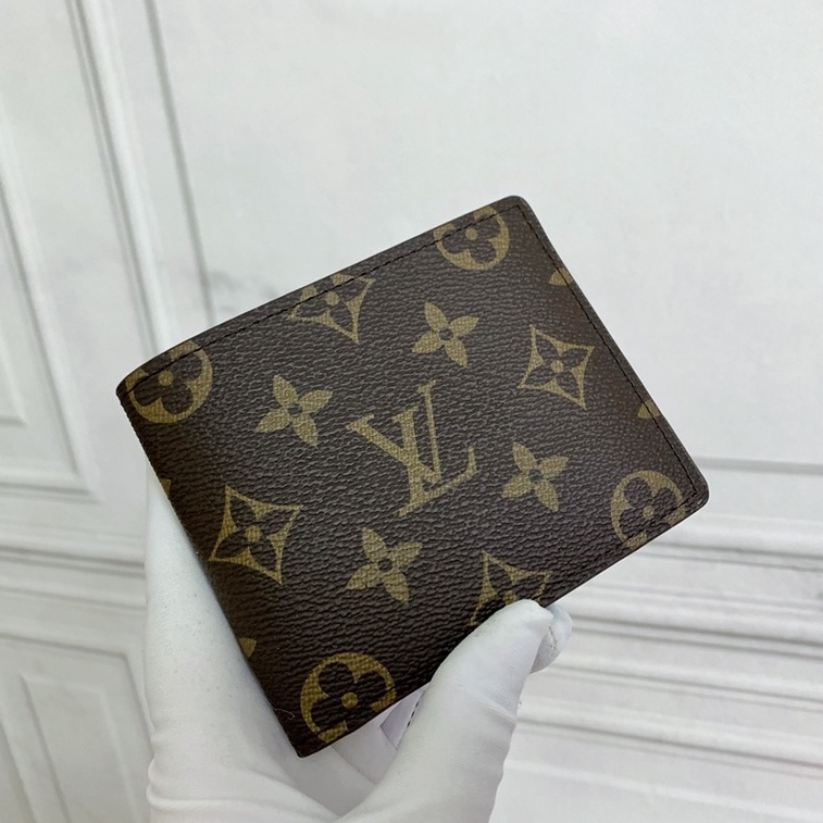 🔥With box🔥 LV Men Fashionable Versatile Short Wallet