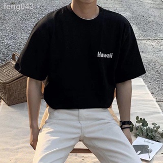 ┅♈▥New Style Short-Sleeved t-Shirt Men Summer Korean Version Trendy Simple Half-Sleeved Top Hong Kong Loose Casual Stree