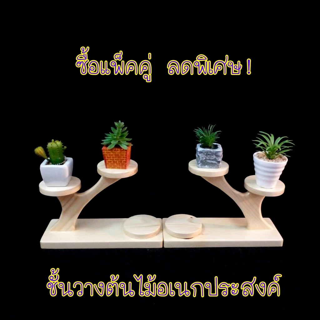 ชั้นวางต้นไม้สไตล์มินิมอล ไม้จริง thumbnail 10