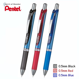 Pentel ปากกาหมึกเจล เพนเทล Energel Deluxe BLN75 0.5mm - หมึกสีดำ, แดง, น้ำเงิน